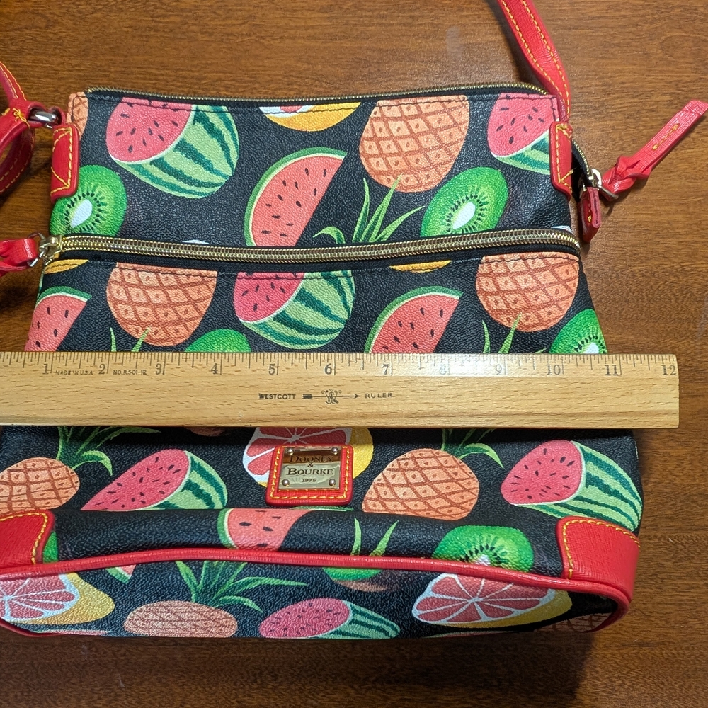 Dooney & Bourke Tropical Fruit Crossbody Bag - Black and Red - Picture 6 of 9